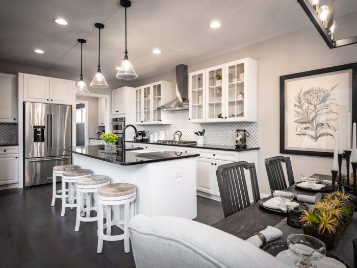 Neutral white and gray kitchen 